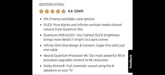 شاشة سامسونج 55 بوصة OLED - 8