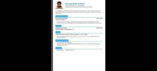 سيرة ذاتية + تقديم ل٤٠٠ شركة مقاولات هندسية