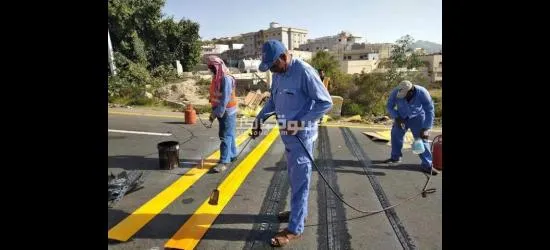 اعمال تخطيط طرق ومواقف السيارات دهانات حار وبادر - 3